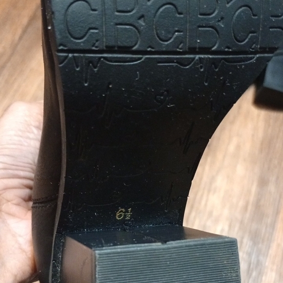 BCBG Paris Black Ankle Booties Sleek Suede Design Open Toe - Picture 4 of 6